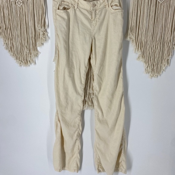 Anthropologie Level 99 Light Yellow Trouser Pants - Picture 1 of 4